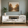 SHYFOY  Modern Wood TV Stand Media Console