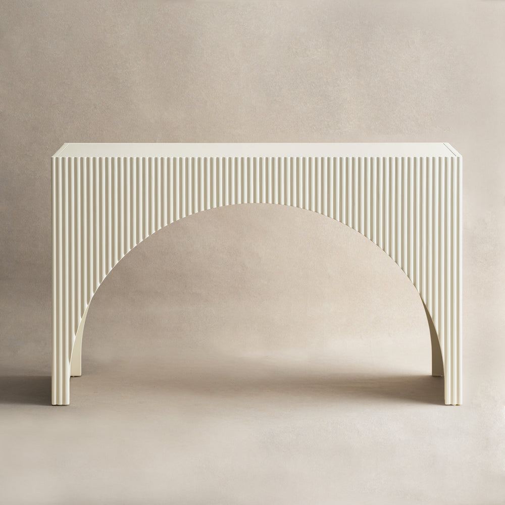 Fluted Arch Modern Console Table