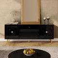 SHYFOY Modern TV Stand Black Media Console With Drawers
