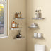 Mirrored Floating Shelves Wall Mounted Set of 6, Glitter Glass Mirror Storage Wall Shelves