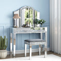 SHYFOY Trifold Mirror Vanity-Crushed Diamond 3 Way Mirror Bedrooms