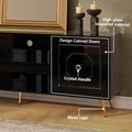 SHYFOY Modern TV Stand Black Media Console With Drawers