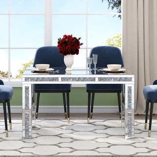 Rectangular Dining Table with Crushed Diamond