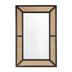 Rattan Mirror for Wall Decor Bohemian Rectangular Large Mirror