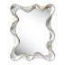 Großer asymmetrischer Wandspiegel in Silber