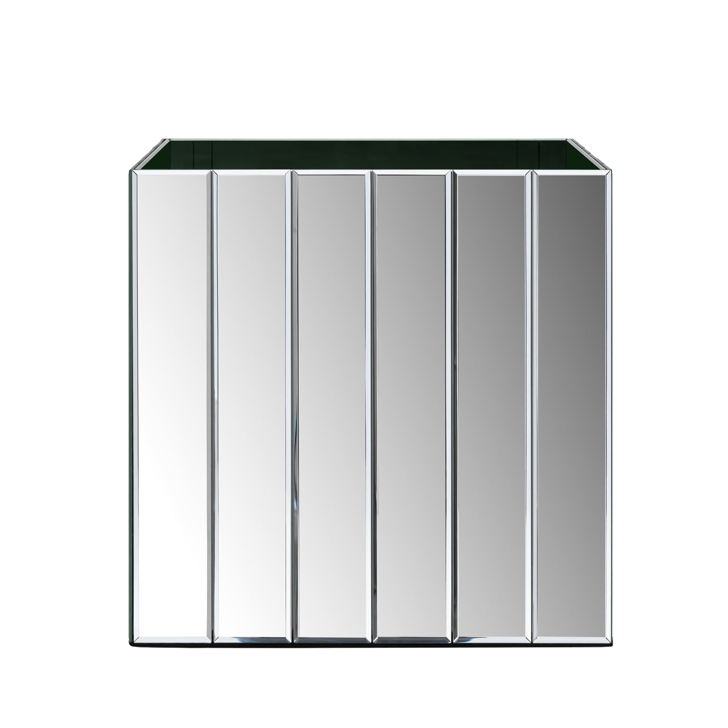 13.78" Handmade Planter Box Mirrored Glass Decor