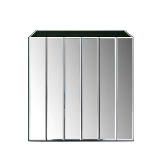 13.78" Handmade Planter Box Mirrored Glass Decor