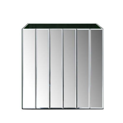 13.78" Handmade Planter Box Mirrored Glass Decor