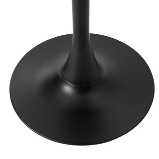 Black Round Bar Table Metal Base Dining Table