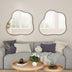 Black Asymmetrical Wall Mirror Cloud-Shaped Accent Mirror