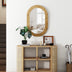 Elegant Wood Frame Oval Wall Mirror