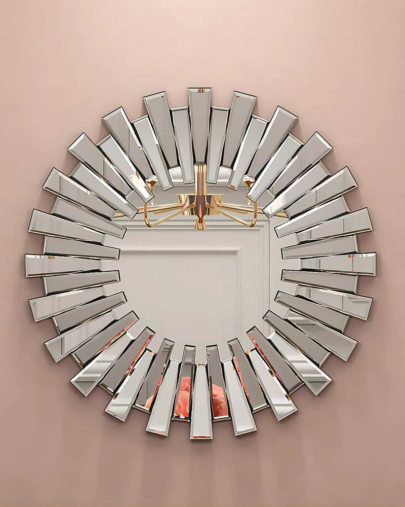 SHYFOY  Wall Mirrors Decorative Round Sunburst Mirror