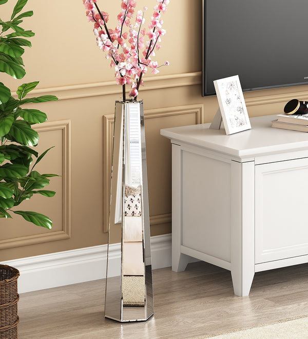 Silver Large Vases Sophisticated Vessel for Decorative Branches