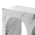 Modern Hallway Console Table in Faux Marble Finish