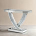 Mirrored Console Table with Crushed Diamond