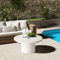 White Round Coffee Table Circle Pedestal Table