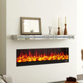Fireplace Mantel, Mirrored Floating Shelf with Crystal Crushed Diamond Inlay