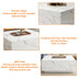 White Faux Marble Square Coffee Table