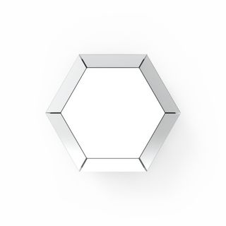 31" Coffee Table Mirrored Glass Finished with Crushed Diamond