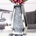 Blumenvase Zerkleinerte Diamantvasen für Dekoration Silberne Spiegelvasen für Tafelaufsätze