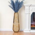 Gold Crushed Diamond Mirror Vase Large Crystal Flower Vases