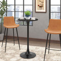 Black Modern Round Pub Table Bar Table