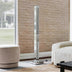 47" Modern Glam Mirrored Crystal Tall Floor Lamp