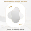 Irregular Wall Mirror Decorative, Antique-Gold Asymmetrical Mirror