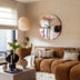 Round Mirrored Wall Clock With RGB Backlight