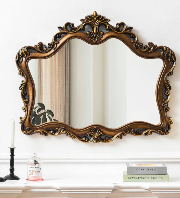 Antique Wall Mirror Irregular Baroque Accent Mirrors