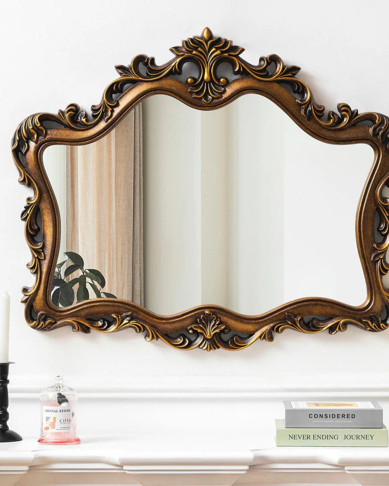 Antique Wall Mirror Irregular Baroque Accent Mirrors