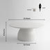 Mesa de centro redonda moderna, diseño de tambor blanco de 35,4 pulgadas