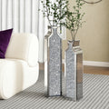 SHYFOY Tall Crushed Diamond Mirrored Floor Vases,Set of 2