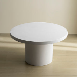 White Round Coffee Table Circle Pedestal Table