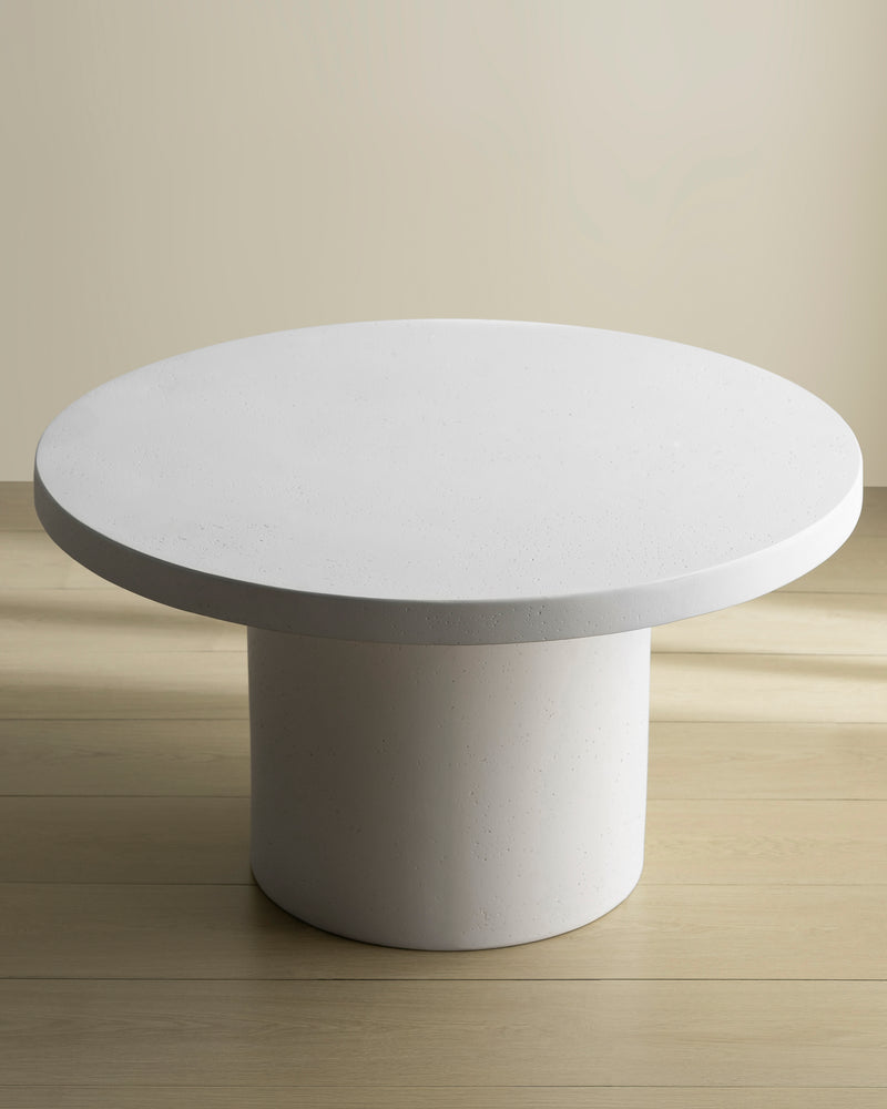 White Round Coffee Table Circle Pedestal Table