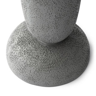 Grey Travertine Stone Finish End Table Accent Side Table