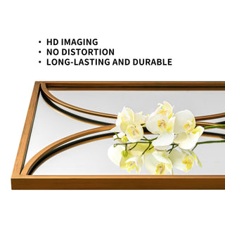 Black Antique  47.2" Modern Decorative Wall Mirror