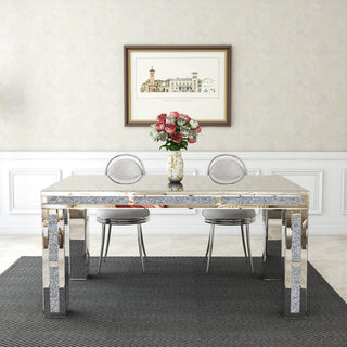 Rectangular Dining Table with Crushed Diamond