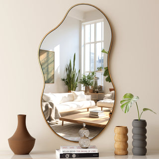 SHYFOY 35.8" Asymmetrical Cloud Shaped Wall Mirror