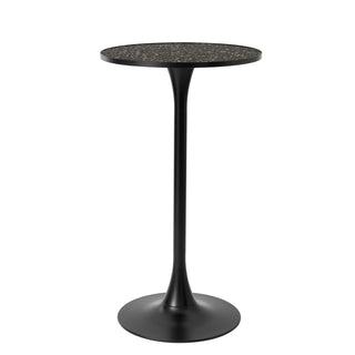 Black Modern Round Pub Table Bar Table