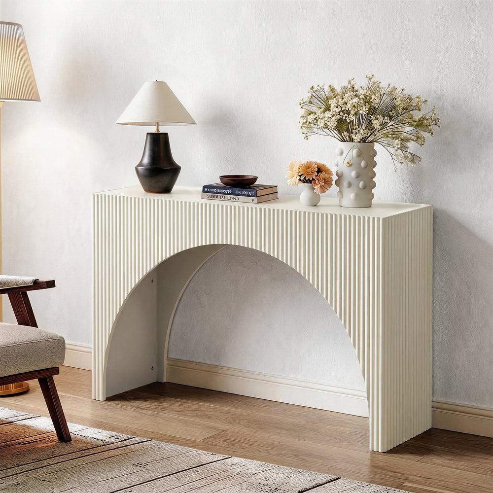 Fluted Arch Modern Console Table