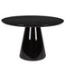 Black Modern High Glossy Round Dining Table