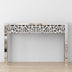 Glam Mirrored Entryway Table Console Table with Crystal Frame