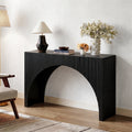 Black Fluted Arch Modern Console Table