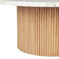 Modern Wood Coffee Table with Marble Top