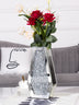 Blumenvase Zerkleinerte Diamantvasen für Dekoration Silberne Spiegelvasen für Tafelaufsätze