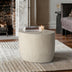 Fluted MgO Modern Round Accent Table