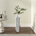 Modern Tall Crushed Diamond Floor Vase