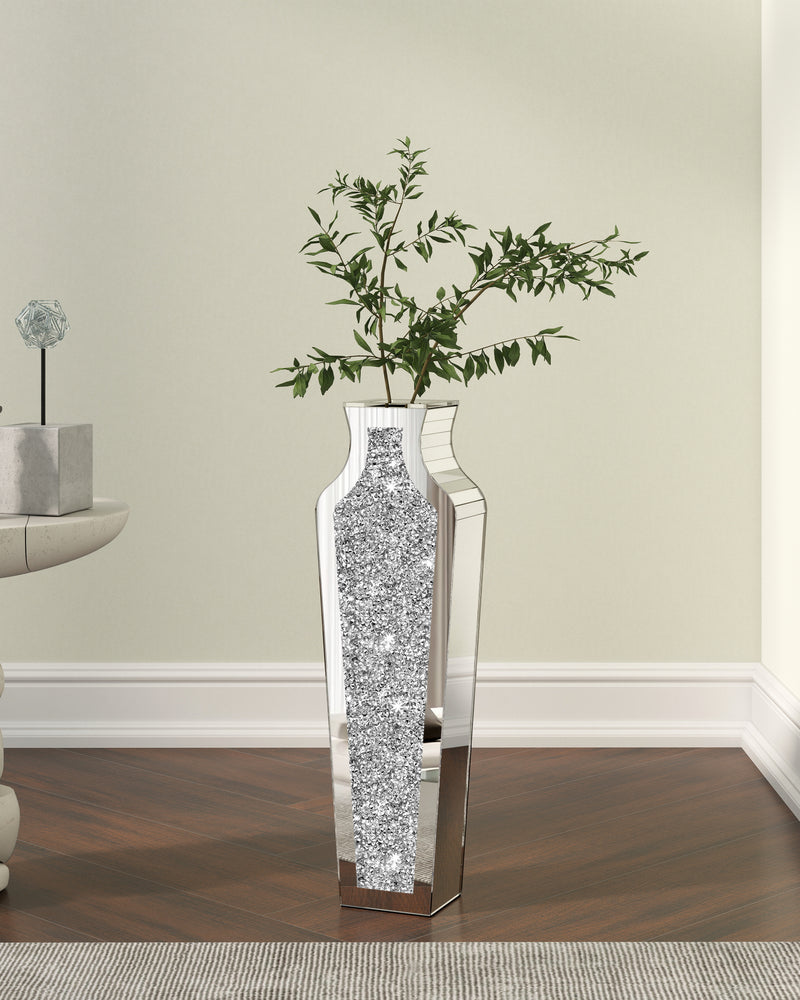18IN Tall Crushed Diamond Floor Vase