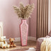 Handgemachte Bodenvase aus Kristallglas Rosa Bodenvase